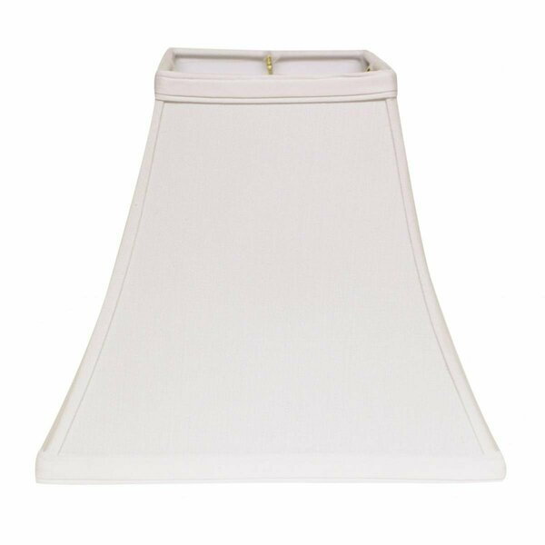 Homeroots 12 in. White Squre Bell No Slub Lampshade 469988